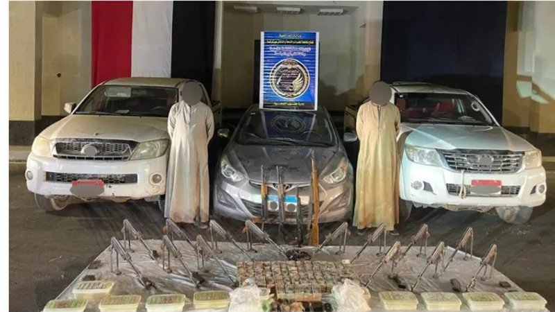 سقوط تشكيل بحوزته ترسانة أسلحة ومخدرات بـ 40 مليون جنيه فى قنا