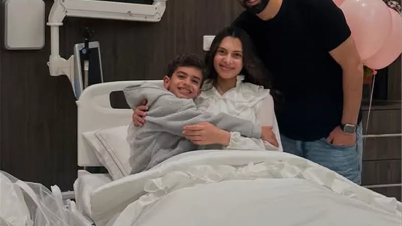 كارمن سليمان تستقبل مولودها الثاني برفقة زوجها مصطفى جاد