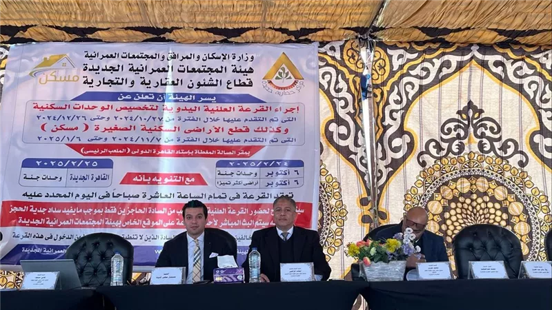 تفاصيل القرعة العلنية لحجز قطع أراضي ووحدات 