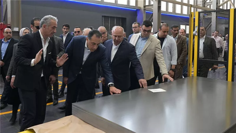 مدبولي يفتتح توسعات مصنع قنديل للصلب
