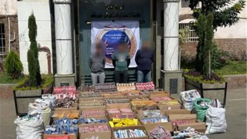 ضبط ألعاب نارية بقيمة 8 ملايين جنيه في الخصوص