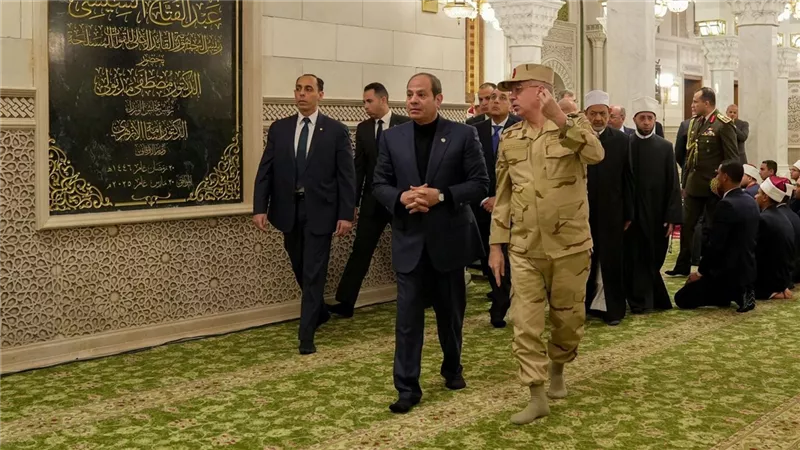 السيسي يفتتح أعمال تجديد مسجد السيدة نفيسة فجر اليوم