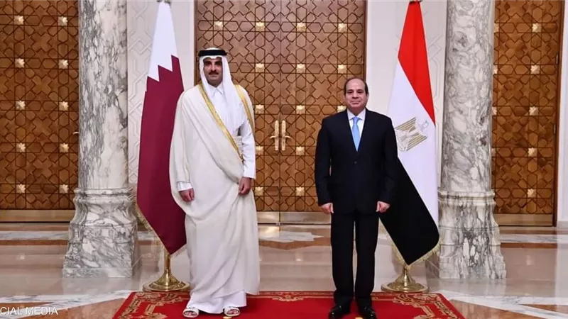 الرئيس السيسي وأمير قطر يؤكدان رفضهما القاطع لتهجير الفلسطينيين من أرضهم