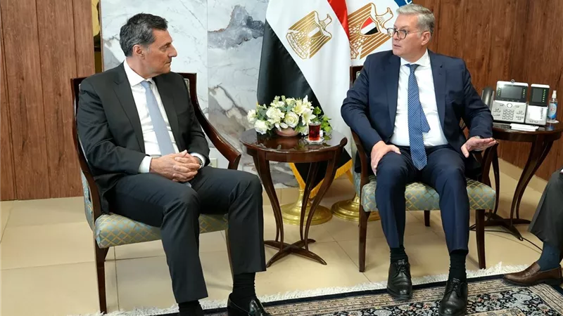 وزير البترول يناقش تسريع التعاون مع شركة إنرجين اليونانية في مجال الغاز