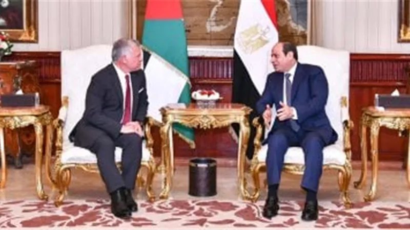 الرئيس السيسي وعاهل الأردن يؤكدان رفضهما القاطع لتهجير الفلسطينيين من أراضيهم