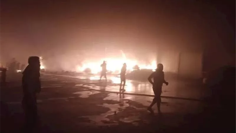 إصابة 11 شخصًا في حريق محطة بطاطس بالبحيرة