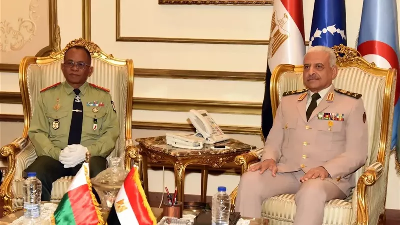 الفريق أول عبد المجيد صقر يلتقي وزير الدفاع بدولة مدغشقر