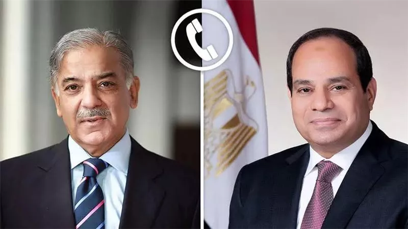 الرئيس السيسي يتلقى اتصالاً من رئيس وزراء باكستان شهباز شريف