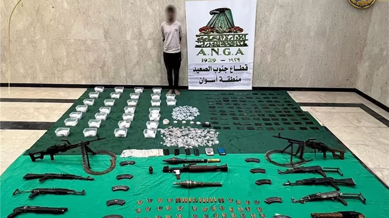 تصفية 5 عناصر إجرامية شديدة الخطورة في أسوان وضبط 47 كيلو مخدرات
