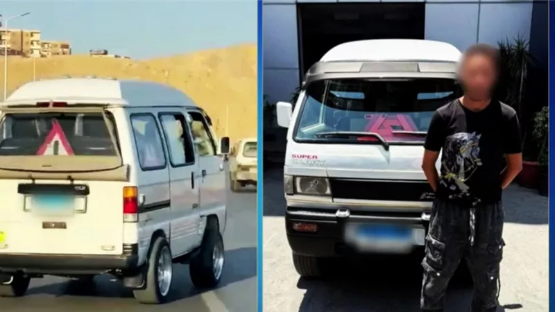 اعترافات سائق استعرض بسيارته على الطريق بالمقطم: 