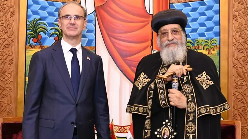 البابا تواضروس يستقبل رئيس وزراء صربيا ويؤكد: مصر هو البلد الوحيد الذي زارته العائلة المقدسة