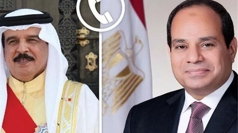 الرئيس السيسى وملك البحرين يناقشان مستجدات الأوضاع الإقليمية