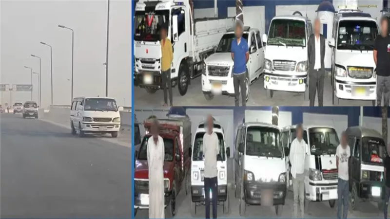 ضبط قائدي سيارات السير عكس الاتجاه على الدائري الإقليمي بالشرقية بعد تداول فيديو الواقعة