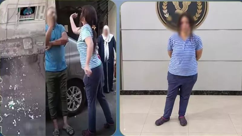 ضبط ربة منزل ألقت زجاجات فارغة من شرفة منزلها وتعدت بالضرب على شخصين بالإسكندرية