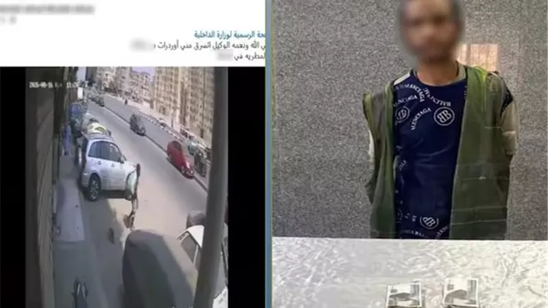 جامع قمامة يسرق ملابس من أمام محل بالمطرية.. والداخلية تضبطه