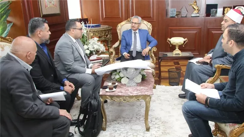 محافظ بني سويف يتابع الموقف التنفيذي لمشروع تطوير مسجد السيدة حورية