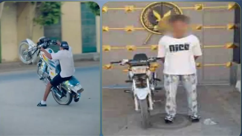 القبض على قائد دراجة نارية أدى حركات استعراضية وعرض حياة المواطنين للخطر بالشرقية