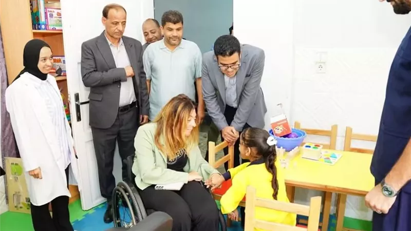 المشرف العام على القومي لذوي الإعاقة تتفقد جمعية التأهيل الاجتماعي بمطروح