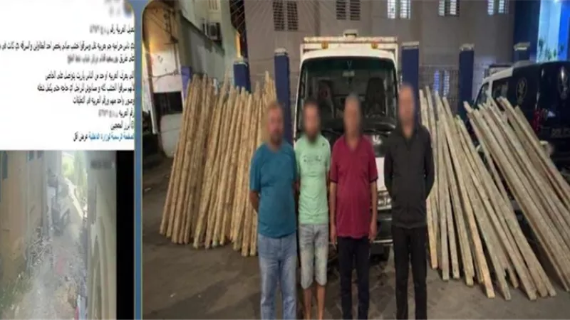 ضبط 3 متهمين بسرقة حمولة أخشاب بناء بدمياط واسترداد المسروقات