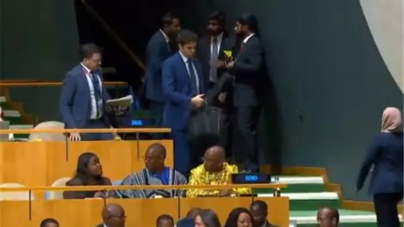 الوفد الإسرائيلي يغادر قاعة الأمم المتحدة خلال كلمة أردوغان