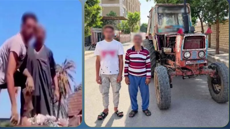 ضبط عامل ونجله لتفريغهما حمولة قمامة على طريق بالفيوم