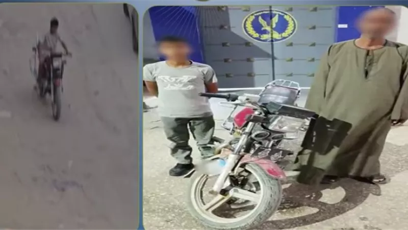 ضبط طفل قاد دراجة نارية برعونة وأحدث ضوضاء بالجيزة