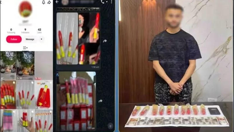 ضبط طالب يدير صفحة لترويج الألعاب النارية عبر مواقع التواصل بالمحلة