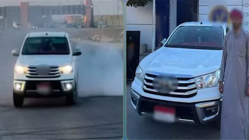 حركات استعراضية.. ضبط قائد سيارة منتهية التراخيص بجنوب سيناء
