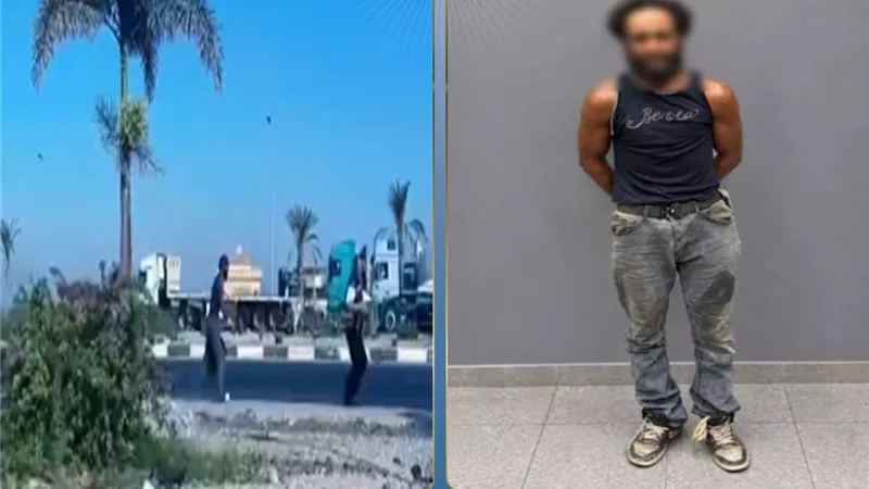 حقيقة فيديو مطاردة وإلقاء زجاجة على فرد شرطة بالإسماعيلية
