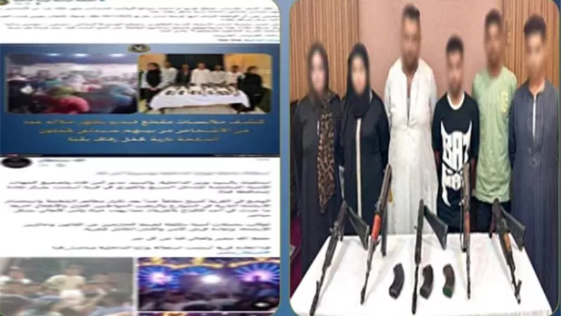 رقصوا بالأسلحة الآلية.. ضبط 7 أشخاص بينهم سيدتان في حفل زفاف بقنا