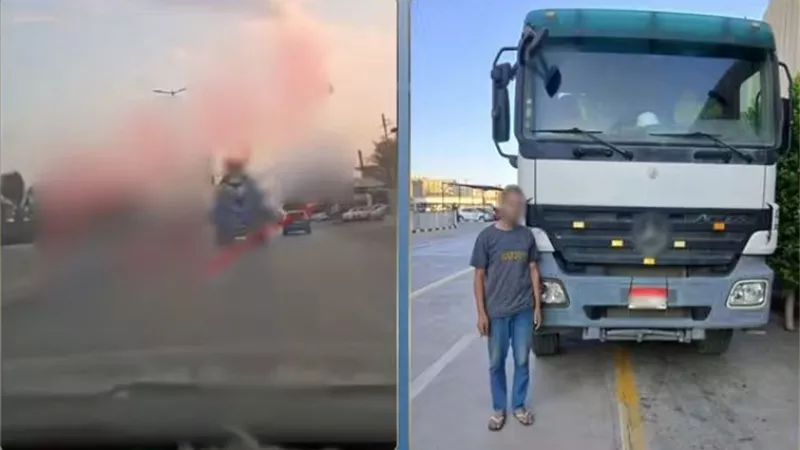ضبط سائق سيارة نقل لقيادته برعونة وتعريض حياة المواطنين للخطر بالغربية