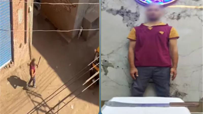 ضبط شخص بالمنوفية بعد ظهوره في فيديو حاملاً سلاحًا أبيض والتعدي على شقيقه وزوجته