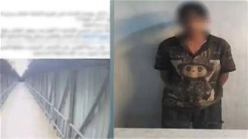 ضبط عاطل حاول سرقة أسلاك كهربائية من أعلى كوبري مشاة بالسلام