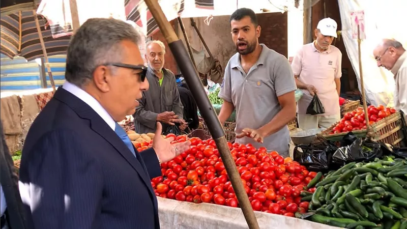 محافظ الدقهلية يتابع سوق سندوب ويشدد على ضبط الأسعار ورفع الإشغالات