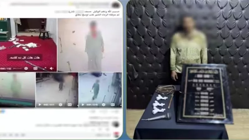 حبس عاطل 4 أيام لاتهامه بسرقة محتويات مسجد في دار السلام