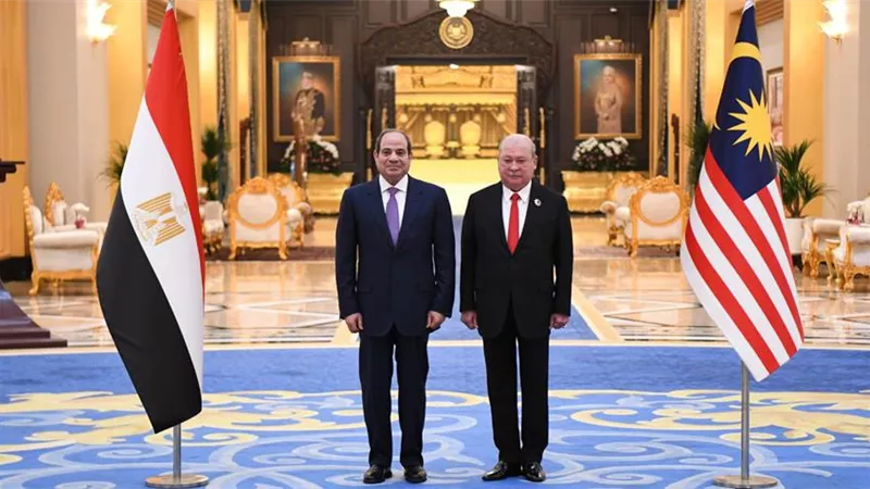 زيارة الرئيس السيسي لماليزيا تفتح أبواب الشراكة التجارية والاستثمارية..والصادرات المصرية 68 مليون دولار 