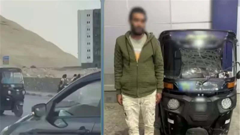 بسبب اختصار الطريق.. ضبط سائق توك توك سار عكس الاتجاه في المقطم