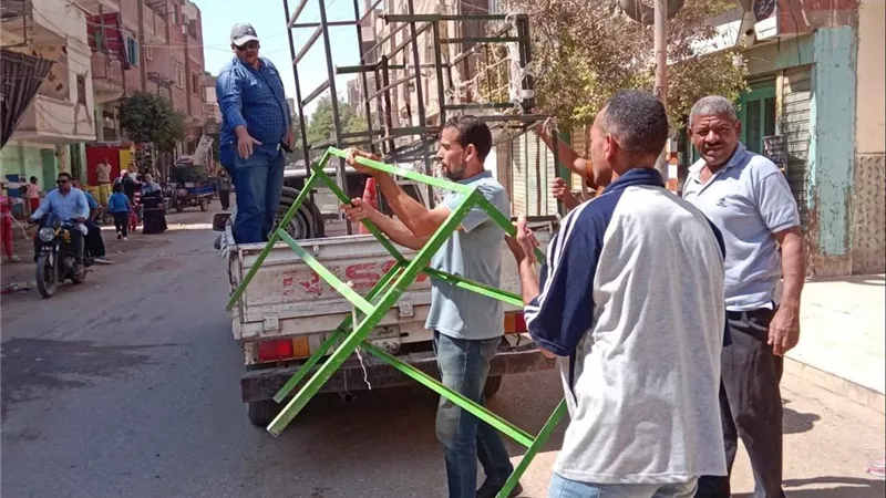 تحرير 12 محضرًا إشغالات وبيئة خلال حملات رقابية بقرى المنيا