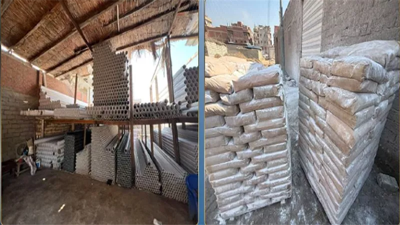 ضبط مصنع غير مرخص لإنتاج المواسير البلاستيكية المغشوشة بالدقهلية وبحوزته 29 طن مواد خام