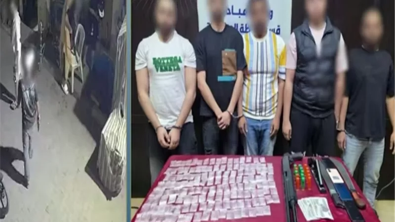 ضبط 5 عاطلين بالجيزة ظهروا في فيديو يحملون أسلحة نارية وبيضاء.. والهيروين بحوزتهم