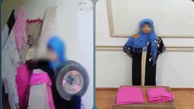 ضبط سيدة سرقت ملابس من شرفة شقة بالطابق الأرضي في الغربية