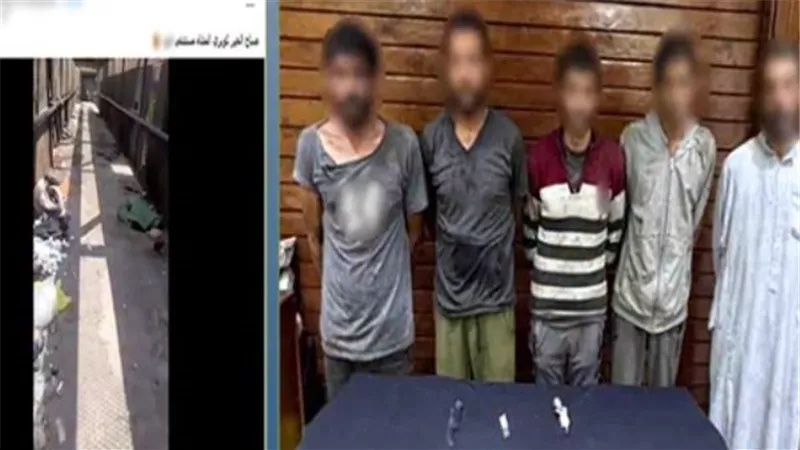 بحوزتهم أسلحة بيضاء.. ضبط 5 أشخاص افترشوا كوبري مشاة بالقليوبية