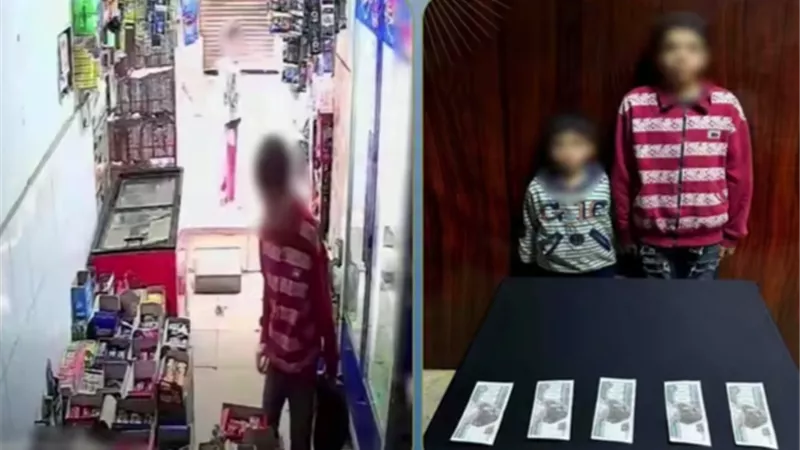 طفلان يسرقان حقيبة سيدة مسنة داخل محل بالقاهرة.. والأمن يضبطهما