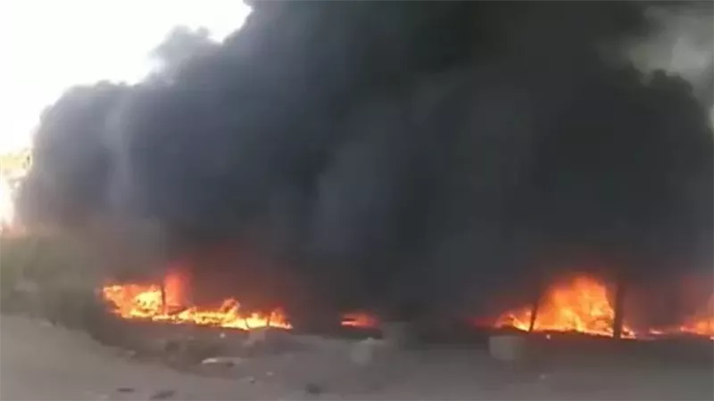 اندلاع حريق هائل بموقع كبس كراتين في المنيا.. والحماية المدنية تتدخل