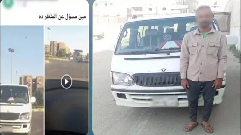 ضبط سائق ميكروباص لقيادته عكس الاتجاه في القليوبية
