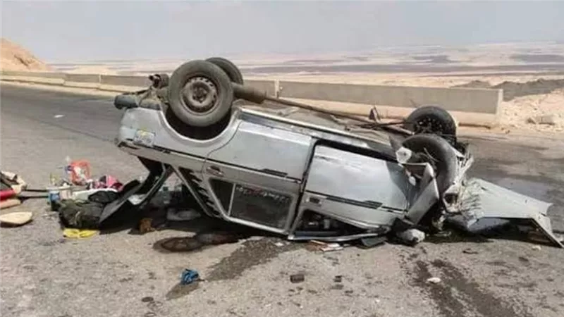 إصابة 8 أشخاص في انقلاب سيارة ملاكي بالواسطى شمال بني سويف