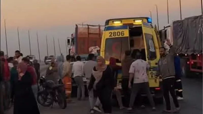 إصابة عدد من العمال في حادث ميكروباص على الطريق الدائري الإقليمي