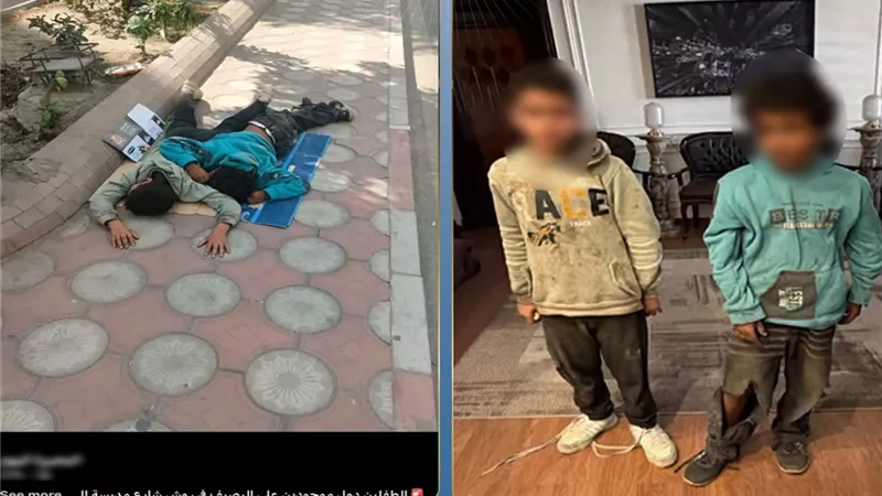 بعد تداول صورتهما على السوشيال ميديا.. إنقاذ طفلين يفترشان الرصيف في البحيرة