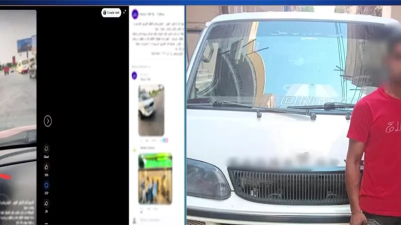ضبط سائق ميكروباص سار عكس الاتجاه في العبور بعد تداول فيديو الواقعة