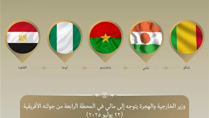وزير الخارجية يتوجه إلى مالي في المحطة الرابعة من جولته في غرب إفريقيا